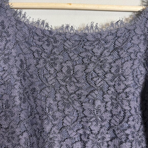 Diane Von Furstenberg DVF Zarita Lace Mini Dress Women's 8 Gray Cocktail Party - Picture 8 of 15